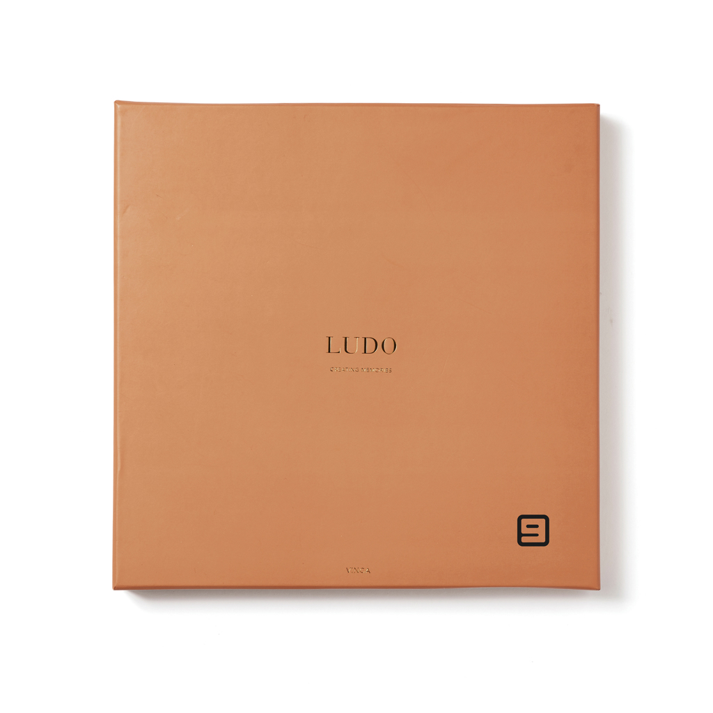 Ludo Holz & Papier – Brettspiel mit Design-Box, braun