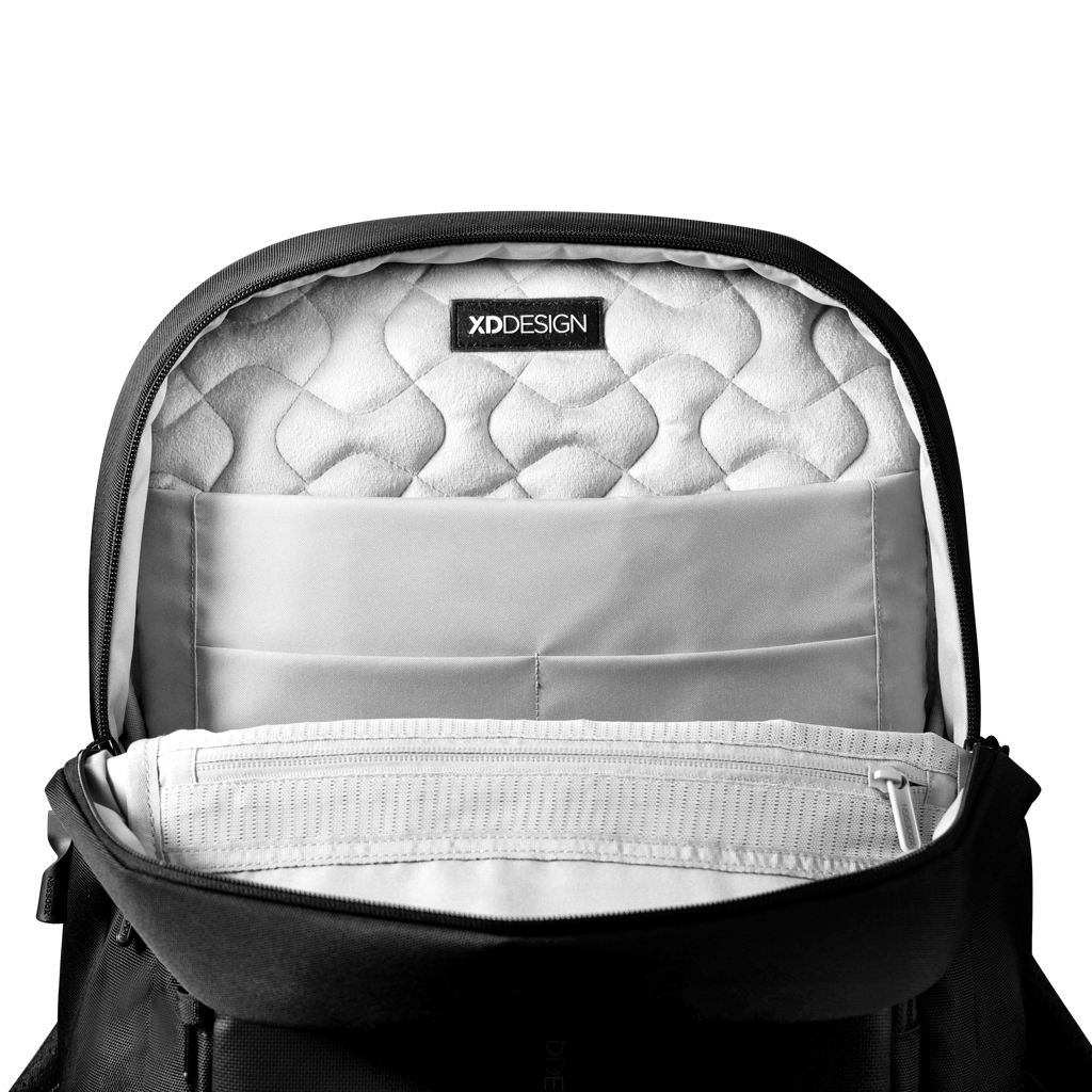 XD Design Soft Daypack — RPET-Rucksack mit RFID-Fach und 16-Zoll-Laptopfach, bedruckbar