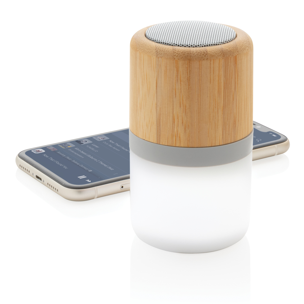 XD Collection Bambus-Lautsprecher mit Mood-Light, 3W Bluetooth 5.0 — bedruckbar XD Collection Bambus-Lautsprecher mit Mood-Light, 3W Bluetooth 5.0 — bedruckbar