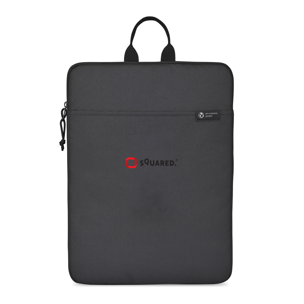 Renew AWARE rPET 16 Zoll Laptop Sleeve schwarz, gepolstert, mit Logo bedruckbar