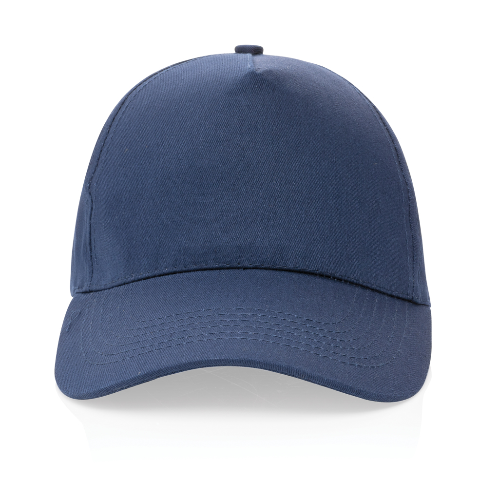Impact 5-Panel Cap aus recyceltem Baumwoll-Polyester-Twill mit AWARE Tracer – bedruckbar Impact 5-Panel Cap aus recyceltem Baumwoll-Polyester-Twill mit AWARE Tracer – bedruckbar