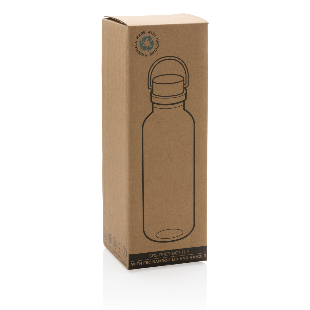 RCS rPET Trinkflasche mit FSC-Bambusdeckel und Griff, 680 ml — XD Collection RCS rPET Trinkflasche mit FSC-Bambusdeckel und Griff, 680 ml — XD Collection