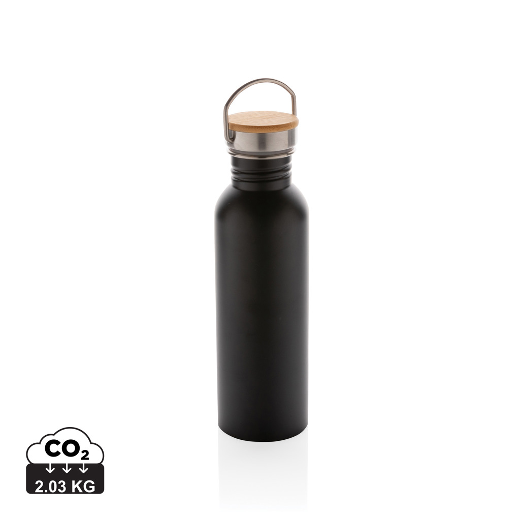 XD Collection Edelstahlflasche mit Bambusdeckel, 710 ml — bedruckbar