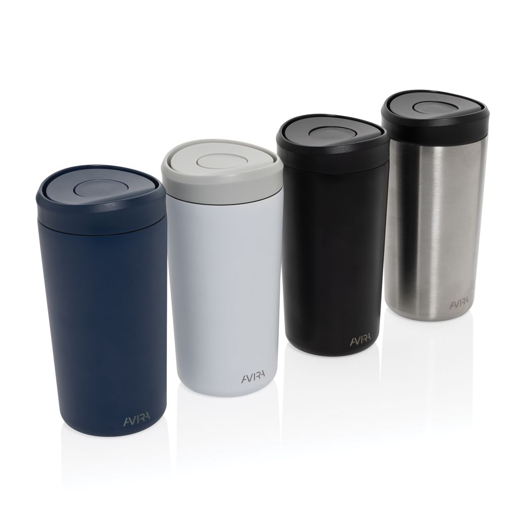 Avira Alix Klickbecher 400 ml — RCS-Recycling-Stahl mit One-Click-Deckel Avira Alix Klickbecher 400 ml — RCS-Recycling-Stahl mit One-Click-Deckel