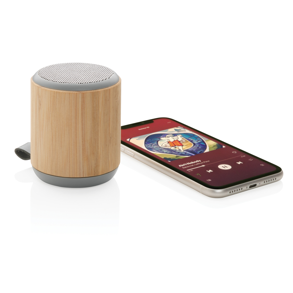 XD Collection Bambus-Bluetooth-Lautsprecher 3W mit Logo-Gravur XD Collection Bambus-Bluetooth-Lautsprecher 3W mit Logo-Gravur