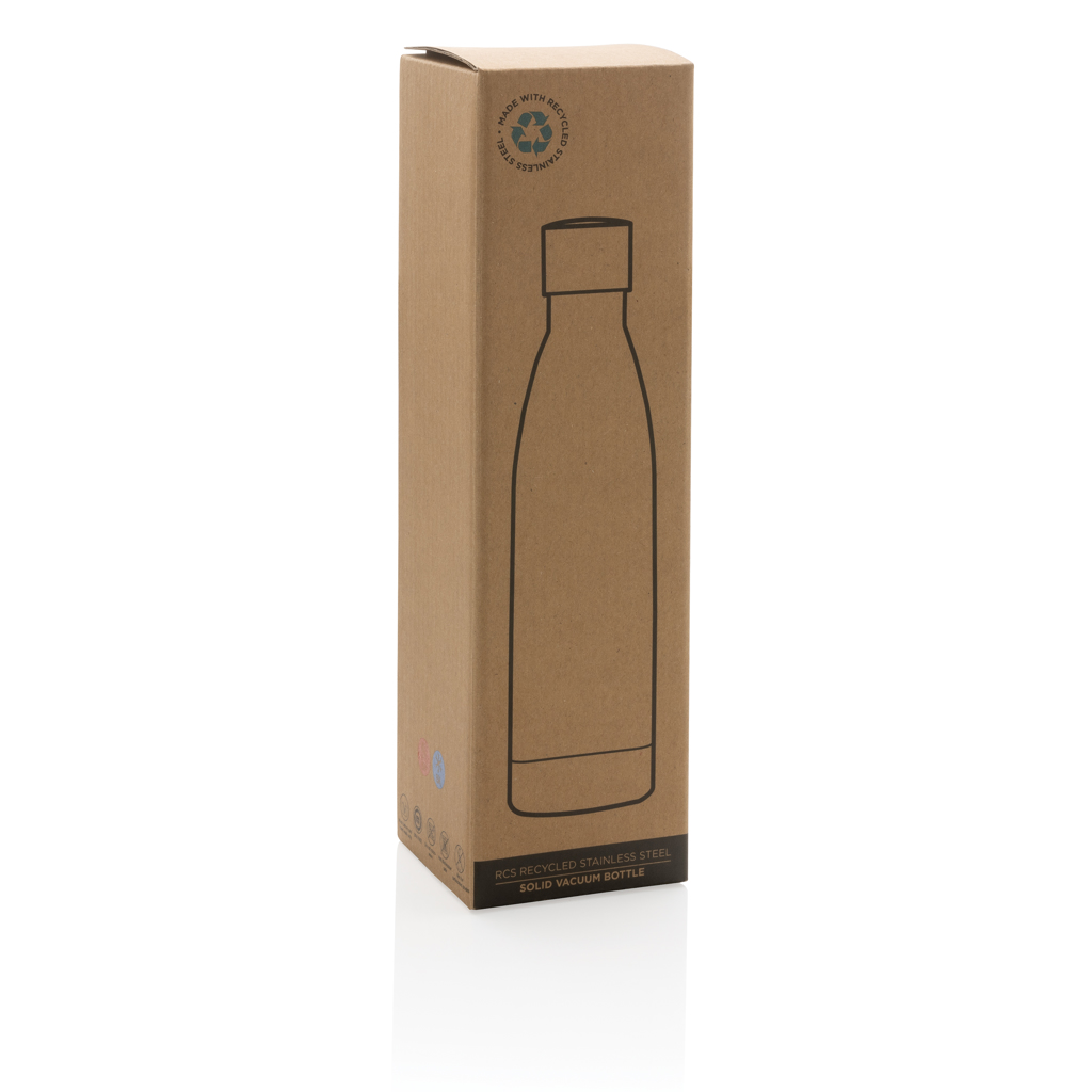 XD Collection RCS recycelte Edelstahl-Vakuumflasche 500 ml (mit Logo)