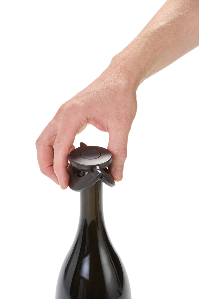 AdHoc Gusto Champagner-Verschluss – flacher Sektflaschenverschluss mit Logo