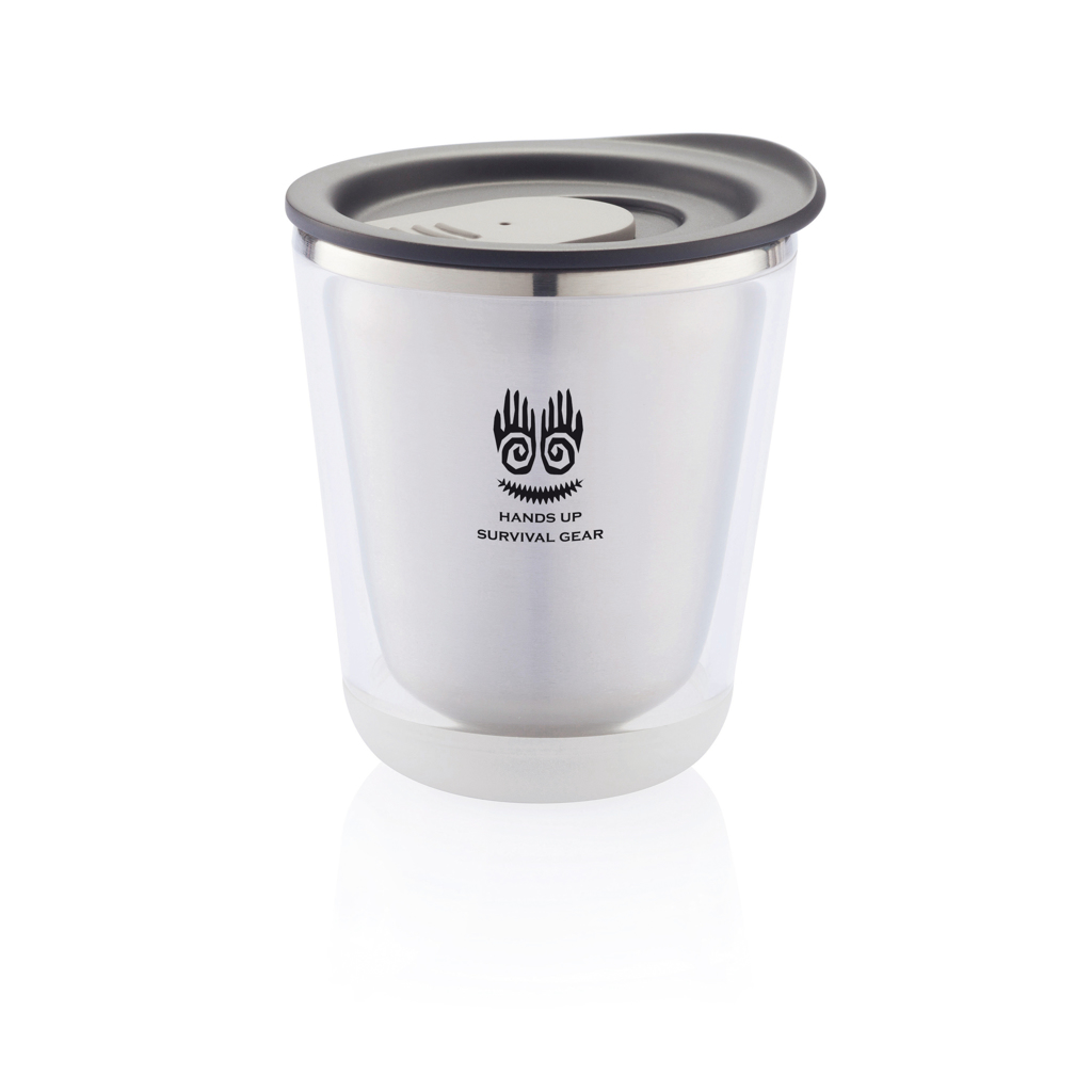 Edelstahl Kaffeebecher, zerlegbar fürs Recycling – schwarz