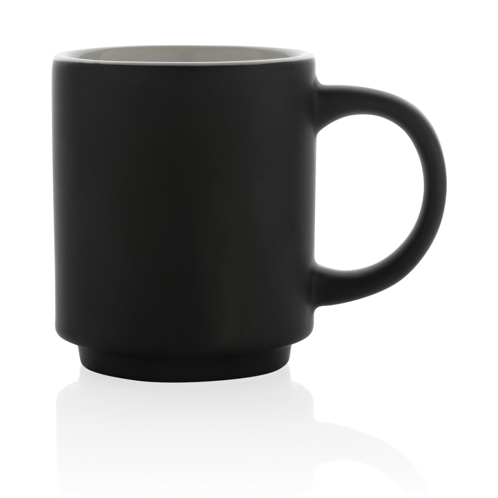 Stapelbare Keramiktasse 180 ml von XD Collection mit Logo bedrucken Stapelbare Keramiktasse 180 ml von XD Collection mit Logo bedrucken