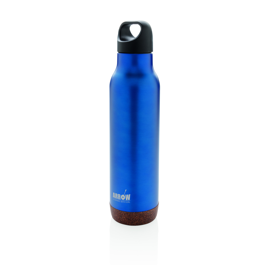 XD Collection Vakuum-Flasche mit Kork 600 ml – auslaufsicher, gravierbar