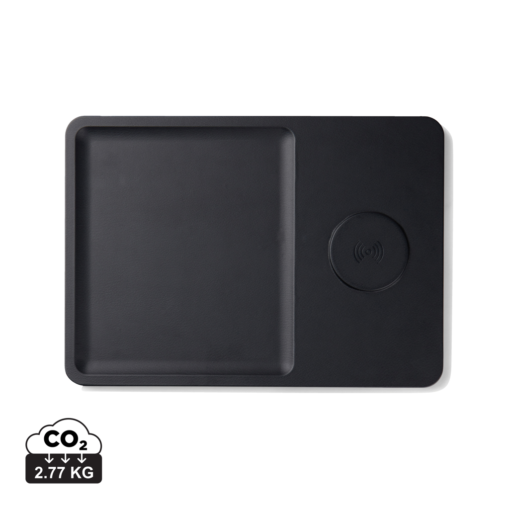 VINGA Timo Wireless Charger 15W mit Ablage aus recyceltem ABS VINGA Timo Wireless Charger 15W mit Ablage aus recyceltem ABS