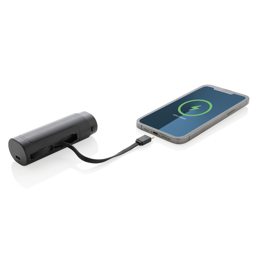 CycleCell 5000mah Powerbank mit herausnehmbarer Batterie - Innovatives Werbegeschenk für Events und Messen