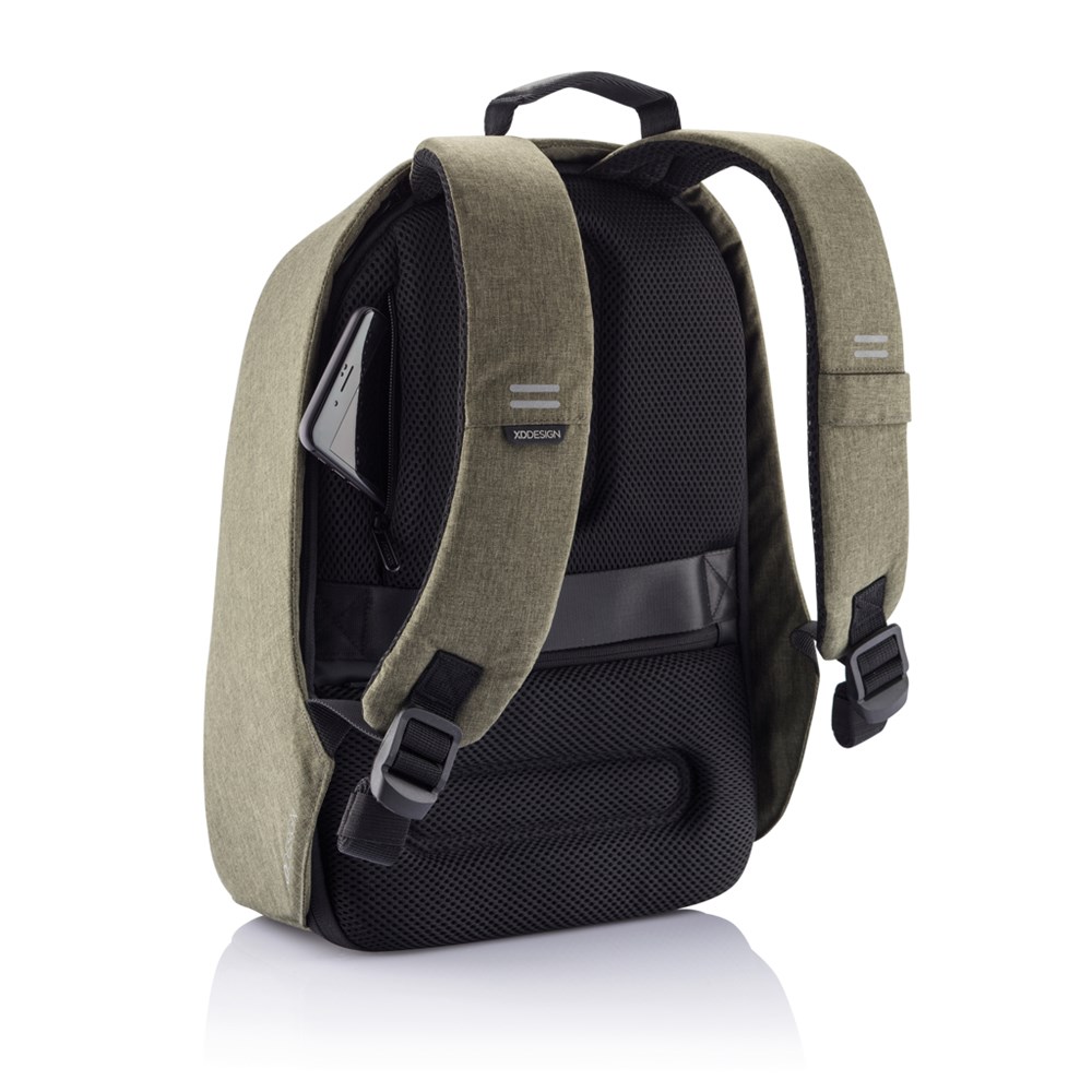 Bobby Hero Small Rucksack aus rPET mit USB – Strahlendes Werbegeschenk mit Logo