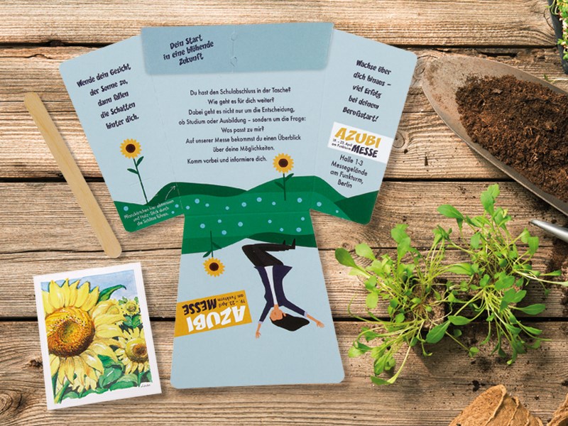 POTTI Card Blumentopf-Gruß - Individuell gestaltbar, Werbehighlight