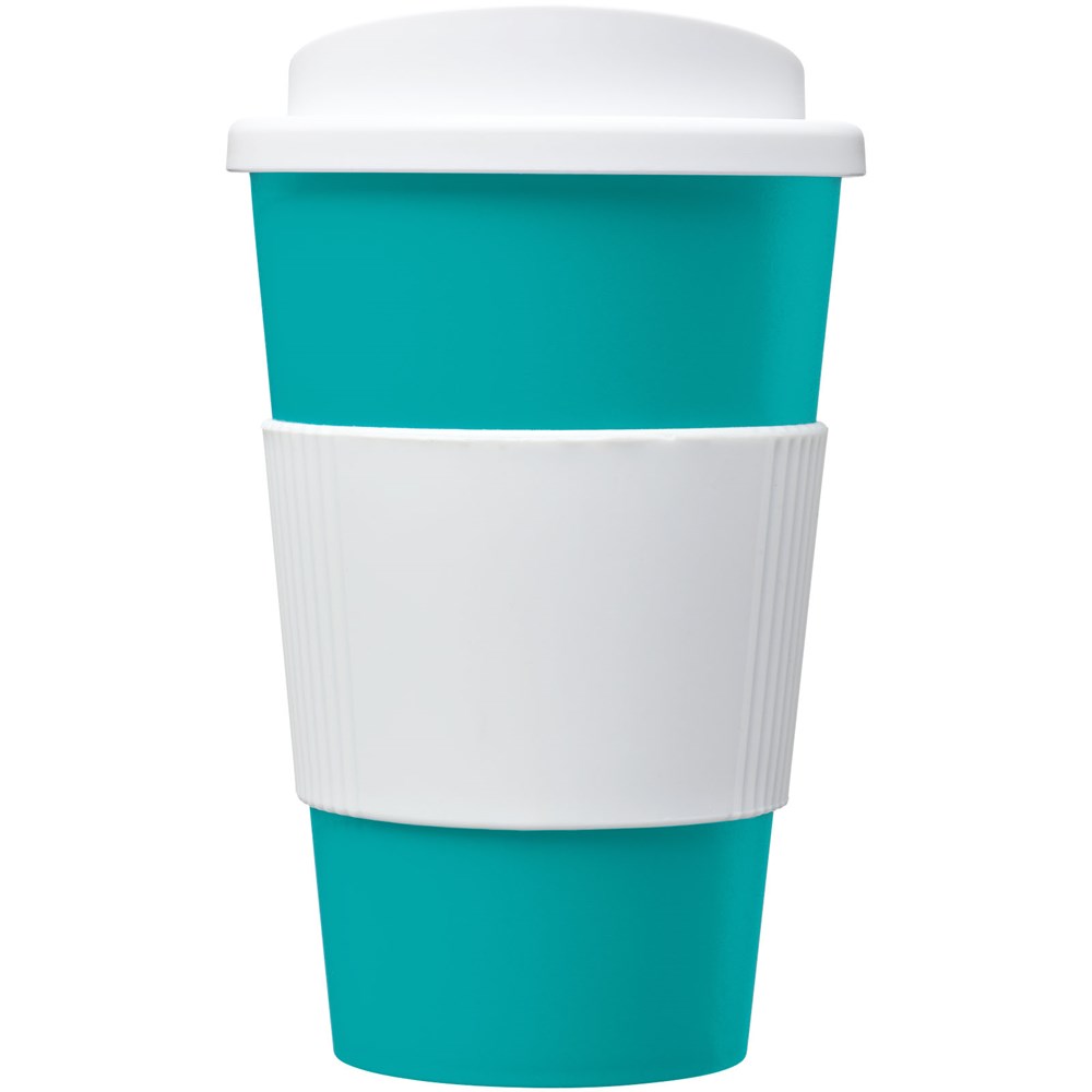 Americano® 350 ml Werbebecher mit BPA-freiem Silikonring - Logo-Highlight