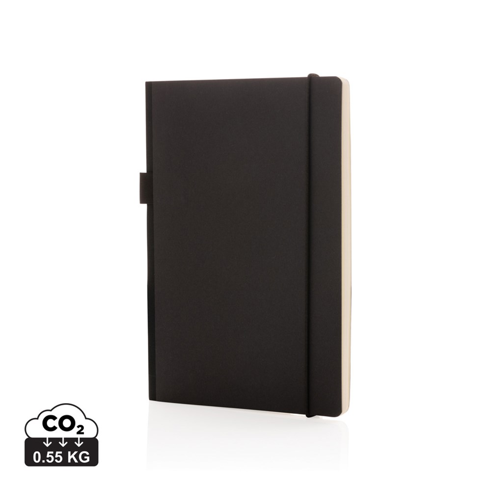 A5 Deluxe Hardcover Notizbuch schwarz mit Stiftschlaufe für Events