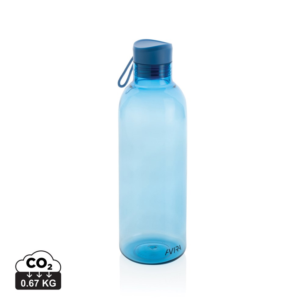 Atik RCS Flasche 1L RPET Blau – Elegantes Werbegeschenk für Events