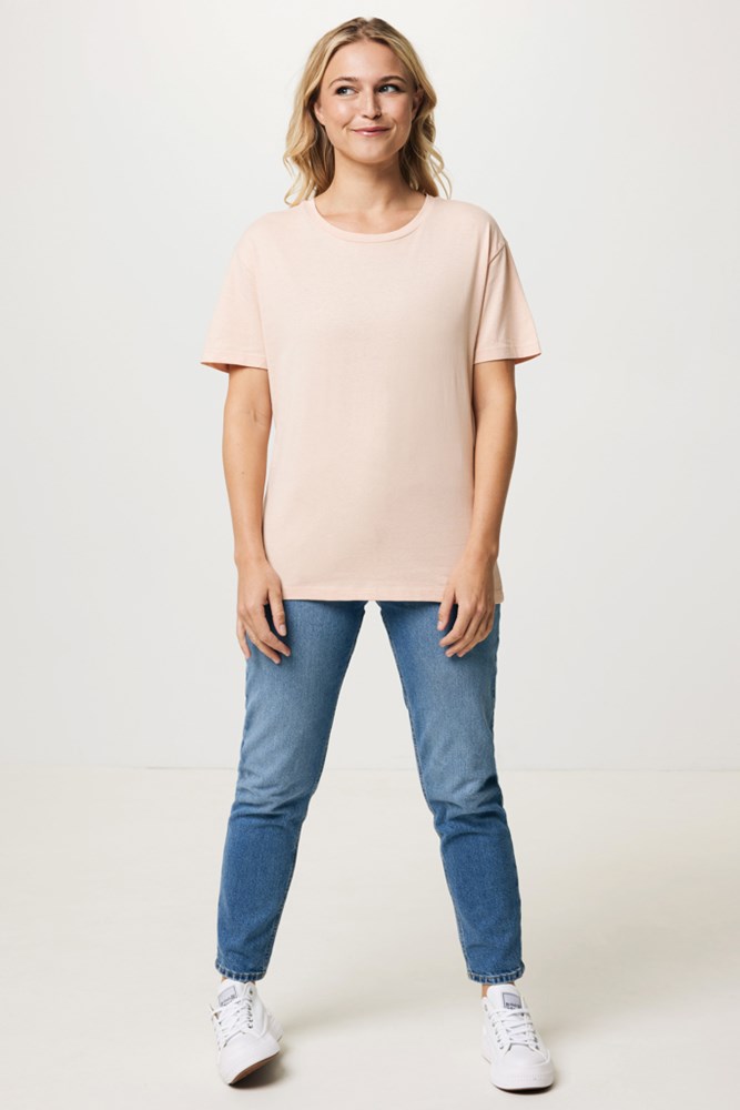 Iqoniq Yala Damen T-Shirt Modern-Fit aus recycelter Baumwolle – Strahlendes Werbegeschenk mit Logo