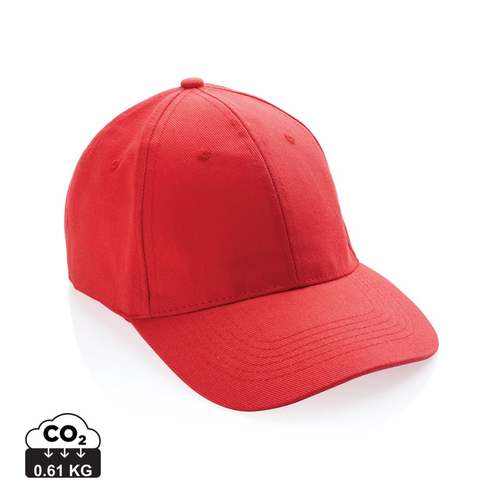 Impact 6 Panel Cap aus recyceltem rCotton mit AWARE Tracer – Perfektes Werbegeschenk mit Logo