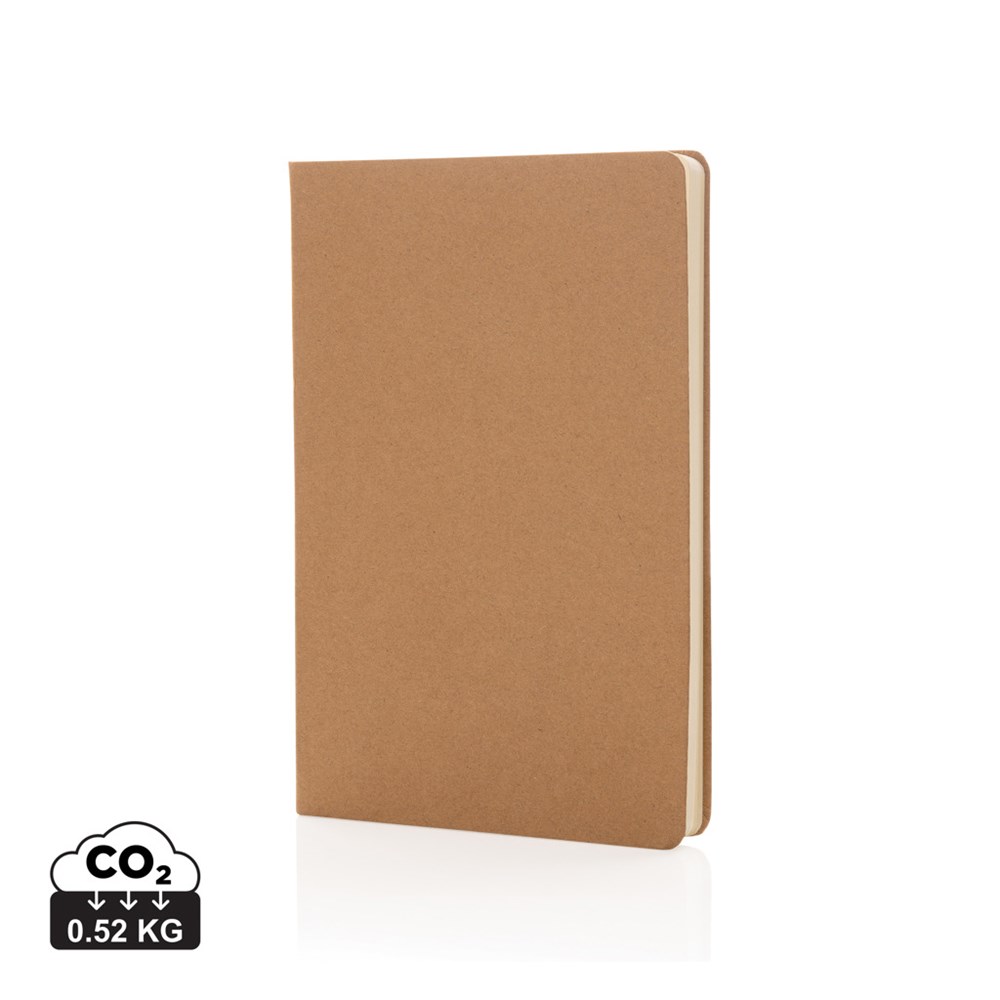 A5 FSC Hardcover Notizbuch creme – Elegantes Kundengeschenk mit Logo