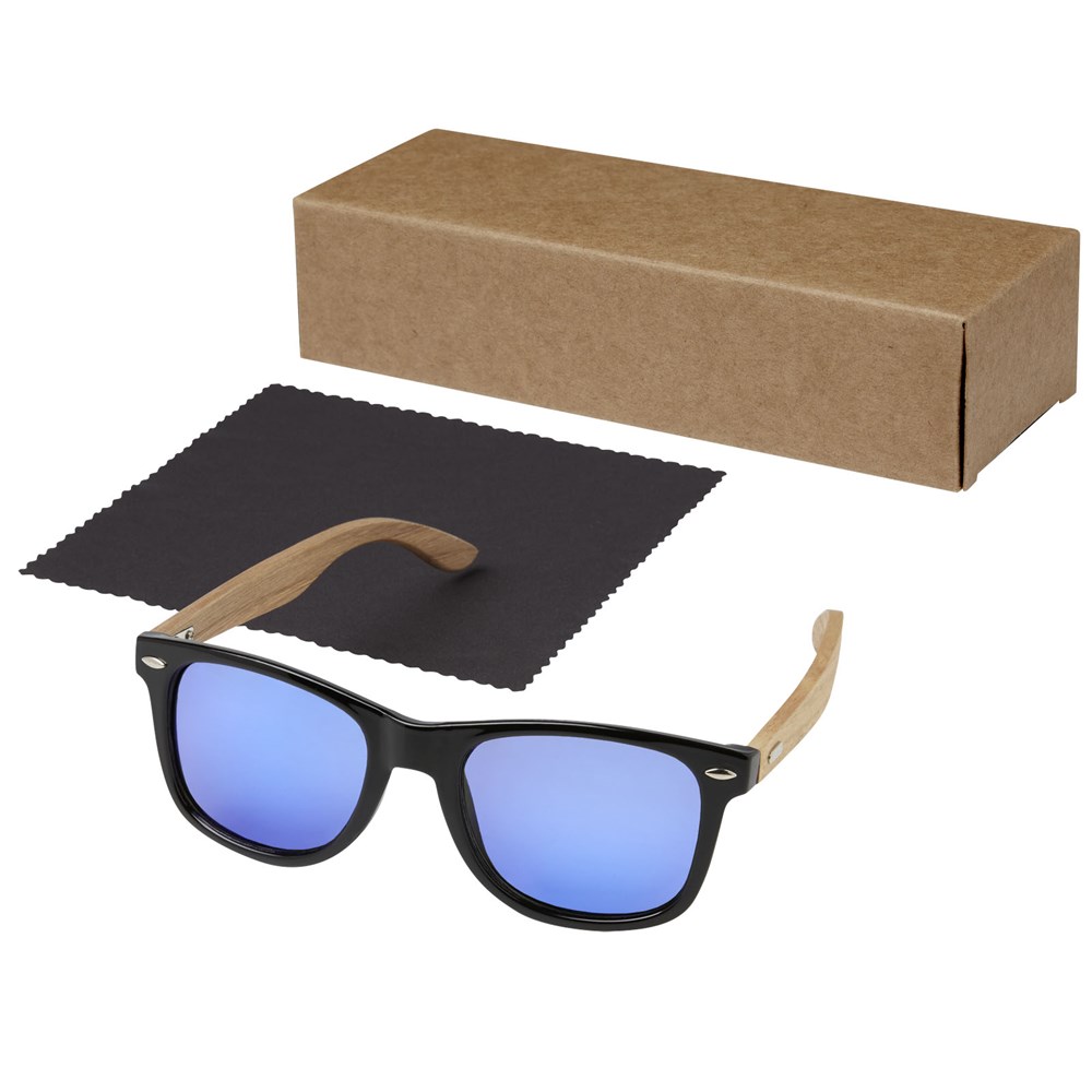 Hiru BlueShield Polarisierte Sonnenbrille aus rPET/Holz – Perfektes Werbegeschenk mit Logo