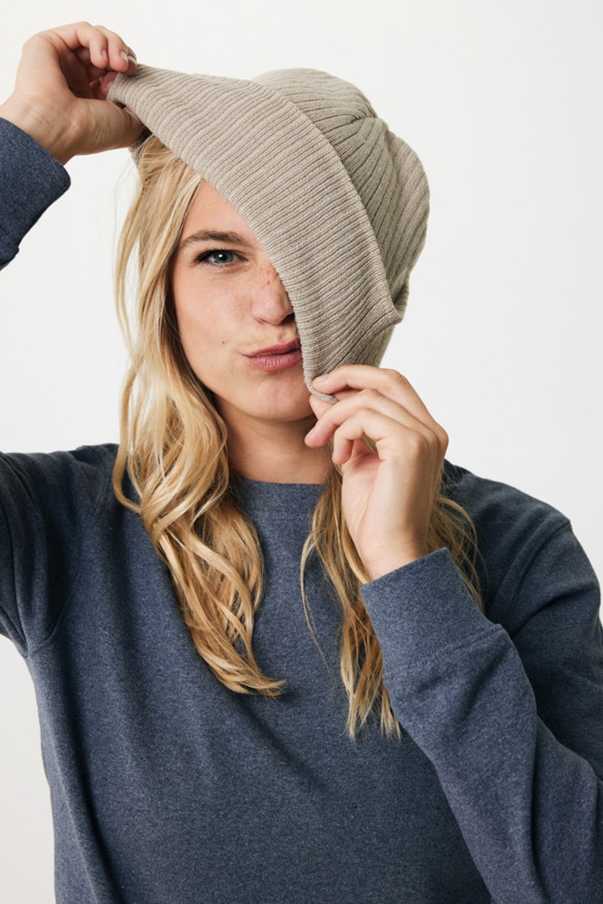 Pryor AWARE Polylana Beanie schwarz – Stilvolles Event-Giveaway mit Logo