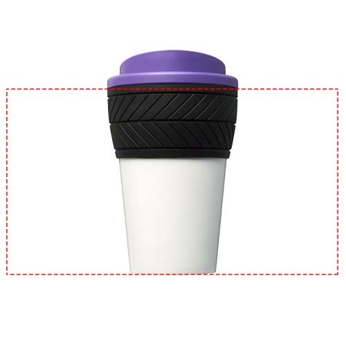 Brite-Cup® 350 ml Isolierbecher mit Reifen-Silikongriff – Werbeartikel mit Logo