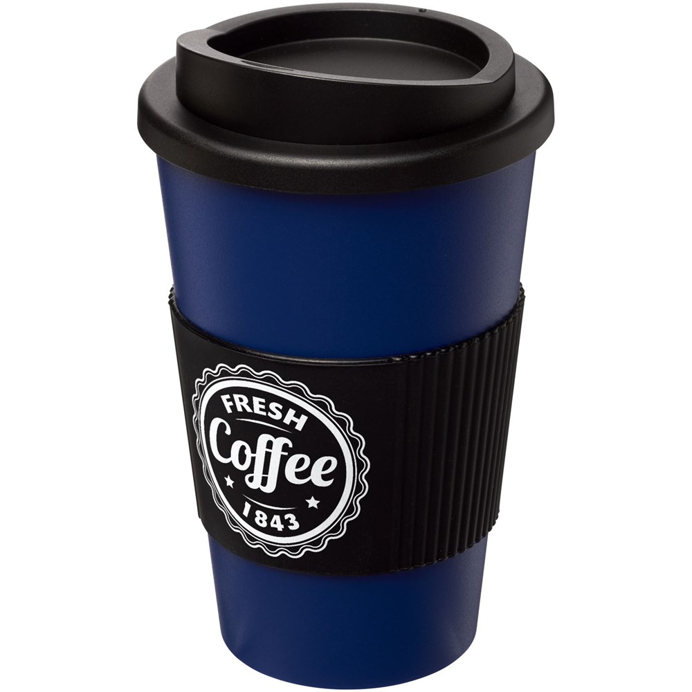 Americano® 350ml ThermoCup mit Silikonring – Ideal für Events & Logos