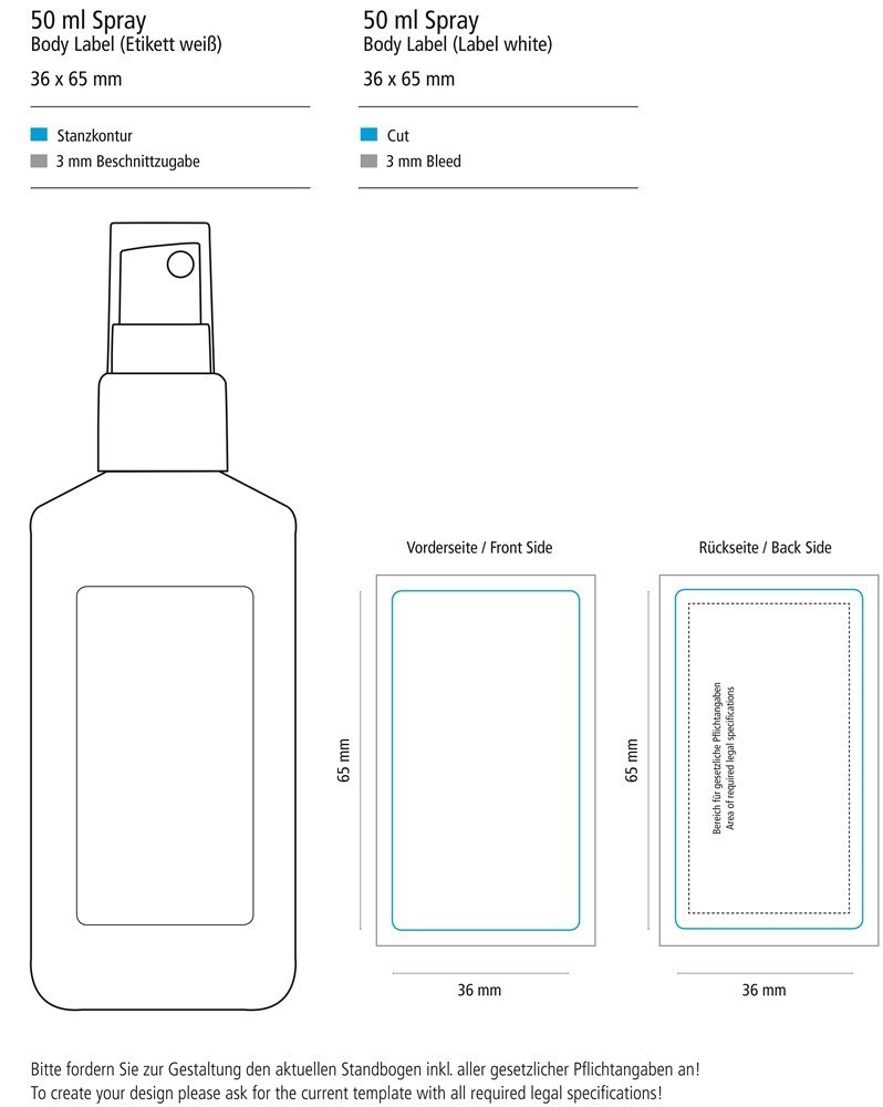 CockpitFresh 50 ml - Vegan, aus recycelten PET-Flaschen (rPET), Werbegeschenk mit Logo