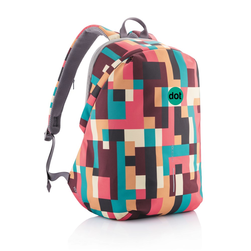 Bobby Soft Art Rucksack schwarz – Praktisches Werbegeschenk mit RFID-Schutz und USB-Ladeanschluss