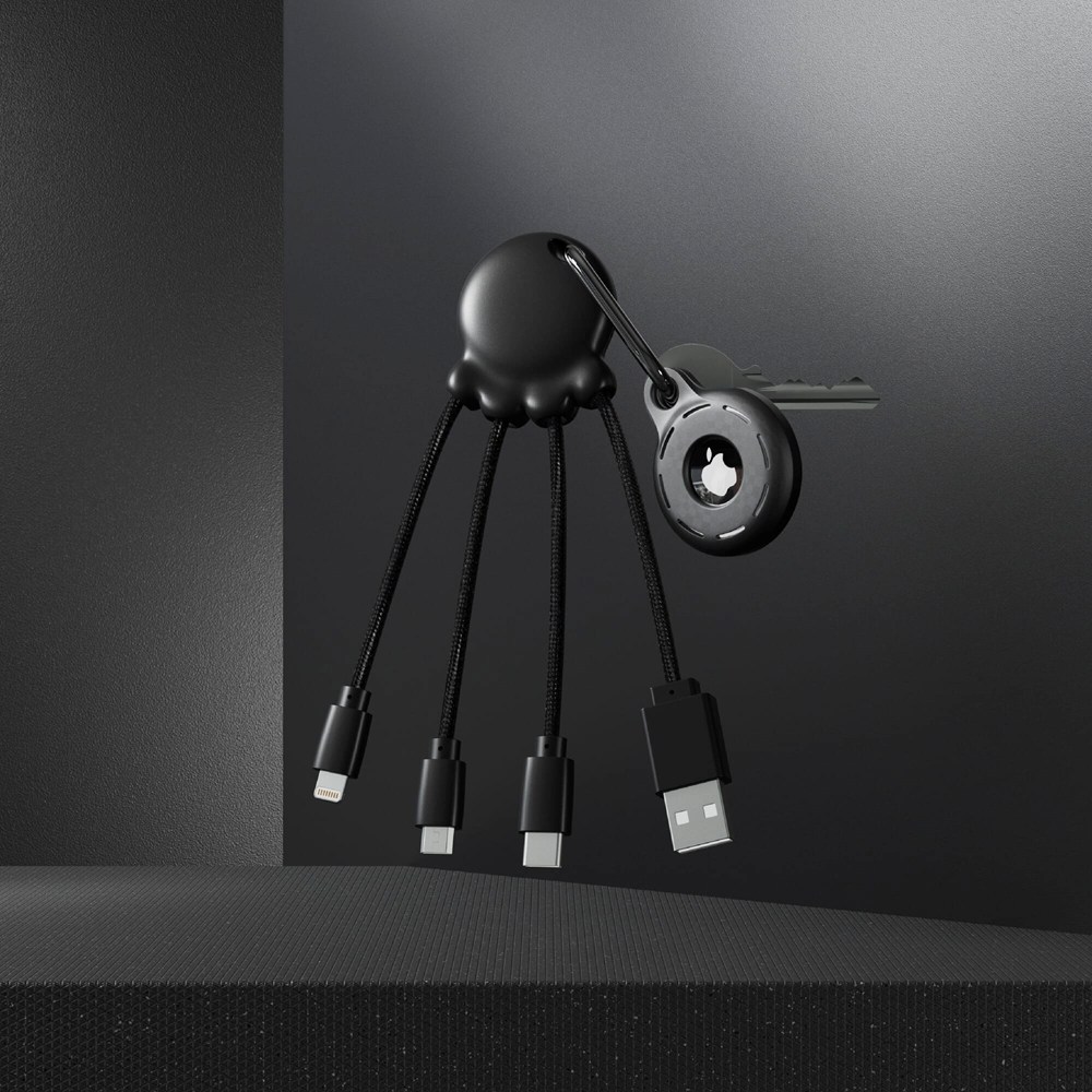 2087 | Xoopar Octopus Multiladekabel aus recyceltem Material – Praktisches Werbegeschenk mit Logo 2087 | Xoopar Octopus Multiladekabel aus recyceltem Material – Praktisches Werbegeschenk mit Logo