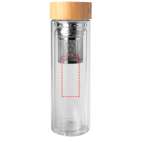 Bailey Glasflasche 400 ml mit Infuser & Bambusdeckel – Exklusives Event-Geschenk