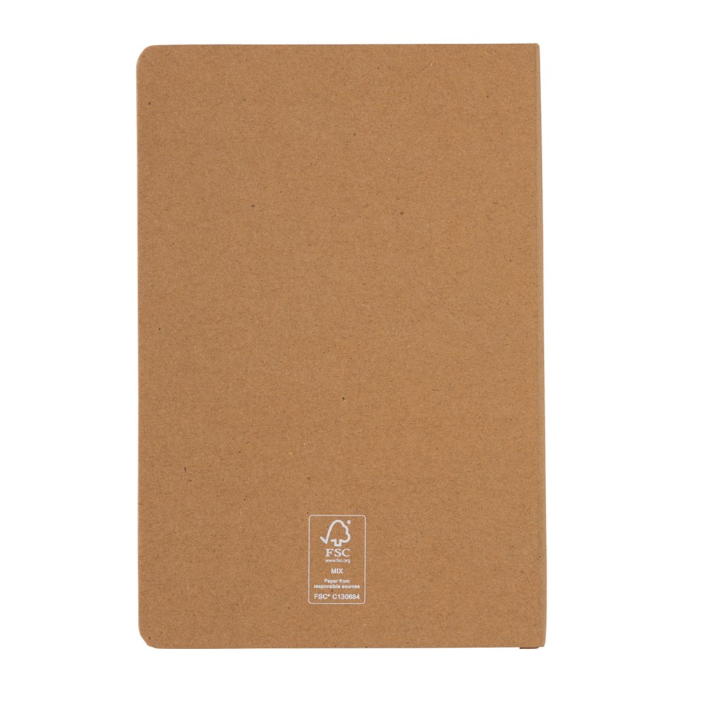 A5 FSC Hardcover Notizbuch creme – Elegantes Kundengeschenk mit Logo