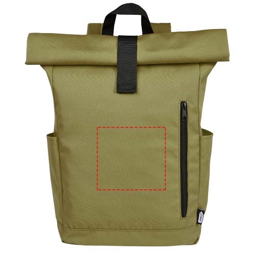 Byron 15,6" RPET Roll-Top Rucksack mit Logo – Perfekter Werbeartikel