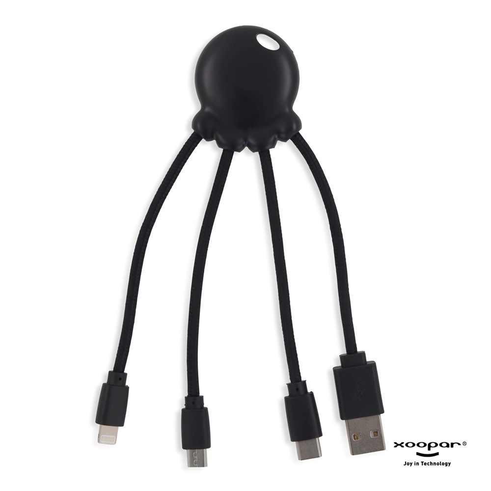 2087 | Xoopar Octopus Multiladekabel aus recyceltem Material – Praktisches Werbegeschenk mit Logo 2087 | Xoopar Octopus Multiladekabel aus recyceltem Material – Praktisches Werbegeschenk mit Logo