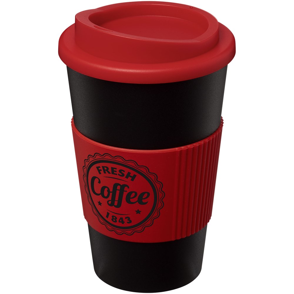 Americano® 350 ml Promo-Isolierbecher mit Silikonring, BPA-frei