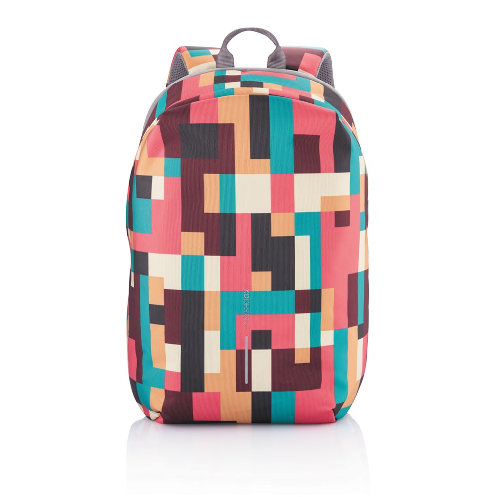 Bobby Soft Art Rucksack schwarz – Praktisches Werbegeschenk mit RFID-Schutz und USB-Ladeanschluss