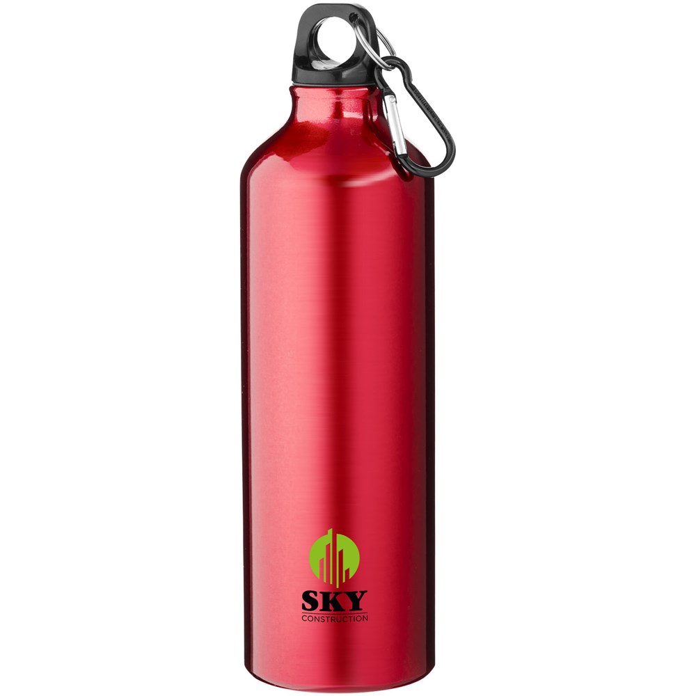 AluConnect 770 ml Sportflasche mit Logo, RCS-Aluminium und Karabiner