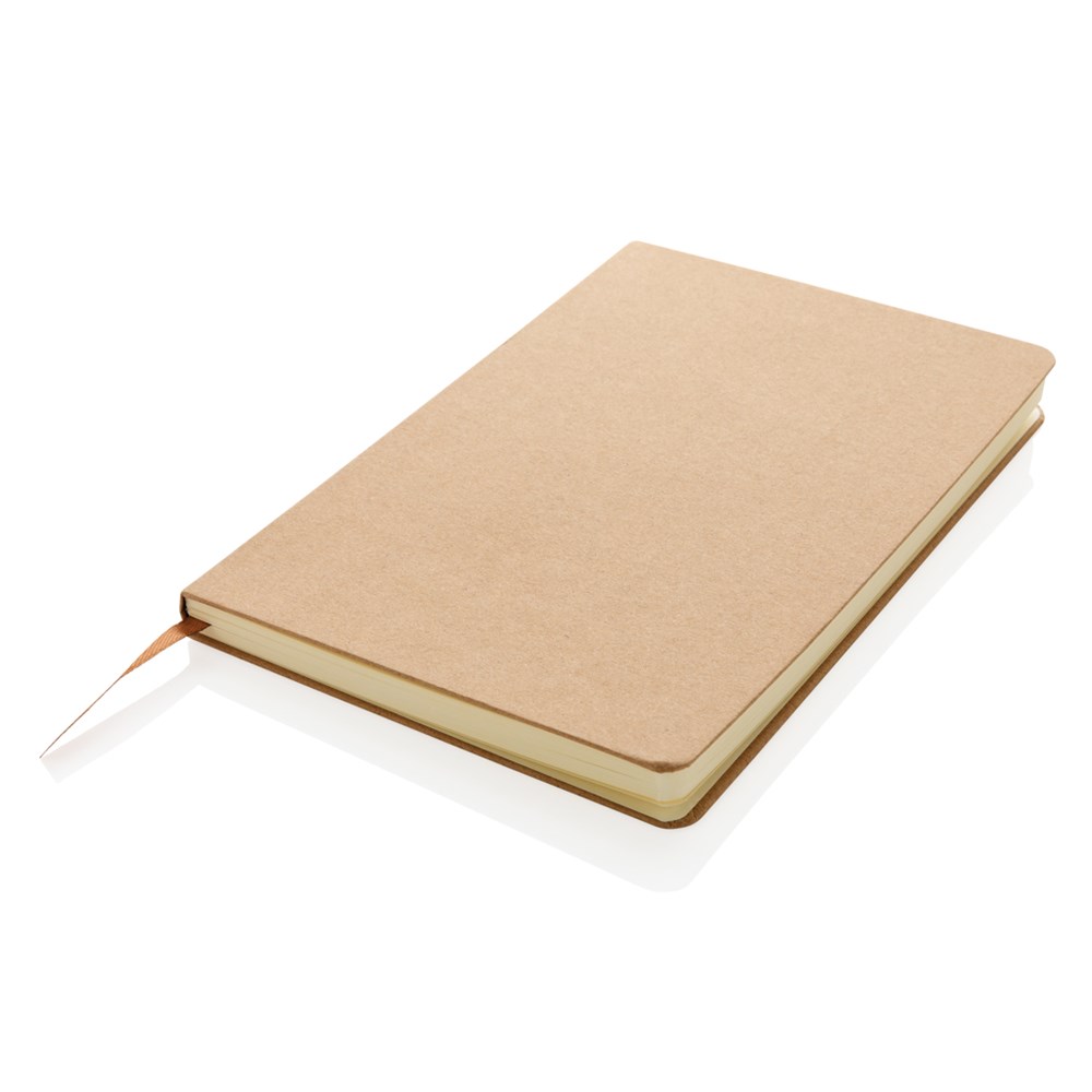 A5 FSC Hardcover Notizbuch creme – Elegantes Kundengeschenk mit Logo