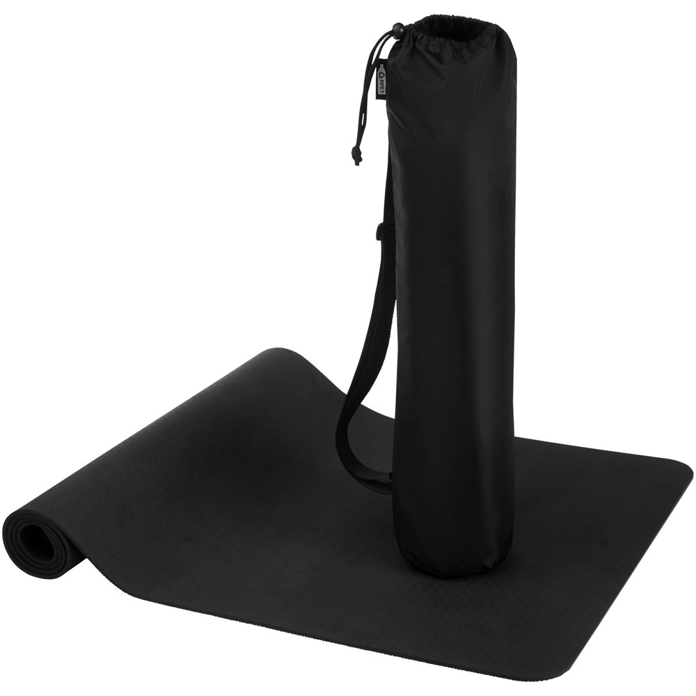 Virabha Yogamatte aus recyceltem TPE - schwarz