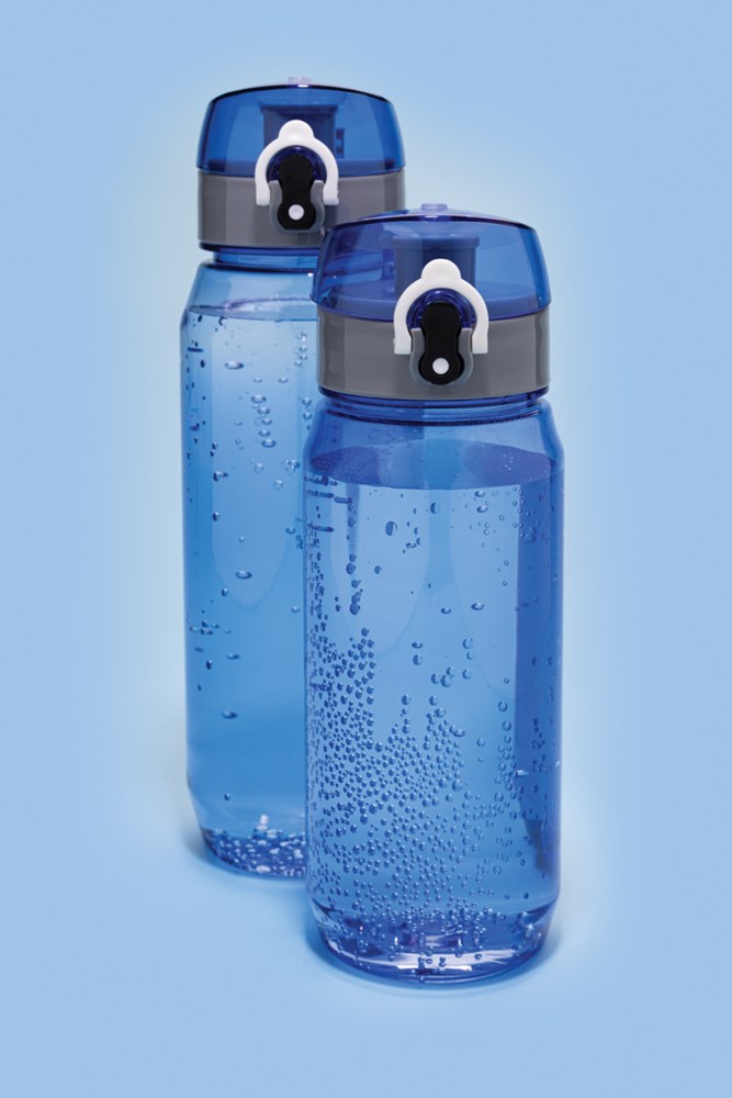 RPET AquaGrip 600ml Blau – Ideales Kundenbindungsgeschenk mit Logo