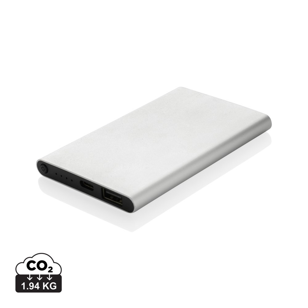 Powerbank ALU-RCS 4000mAh – Flaches Design für Events und Messen