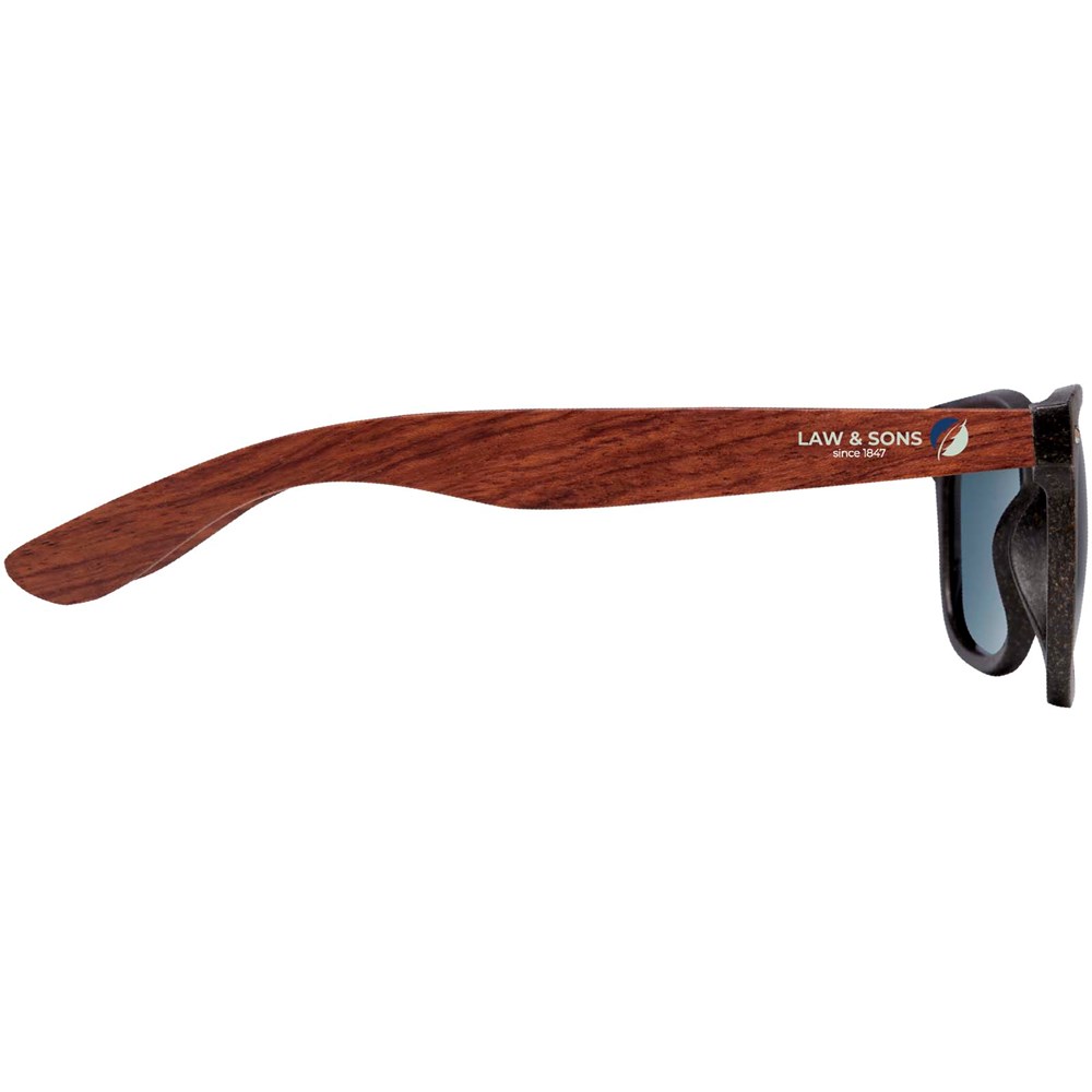 Kafo Retro Coffee-Faser Sonnenbrille – Strahlendes Festival-Accessoire mit Logo