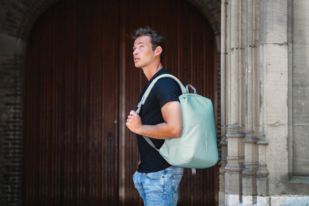 Bobby Soft RFID-Rucksack rPET-Design mit USB für Arbeit und Reisen