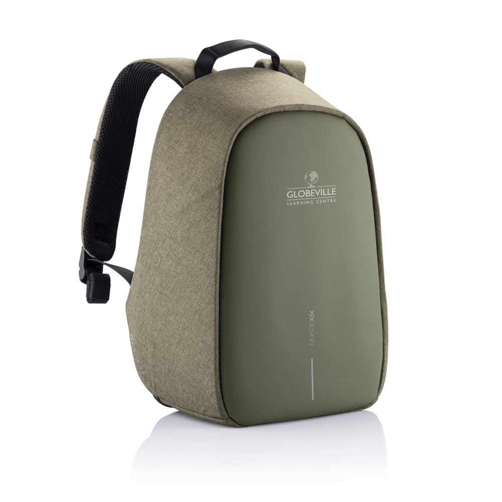 Bobby Hero Small Rucksack aus rPET mit USB – Strahlendes Werbegeschenk mit Logo