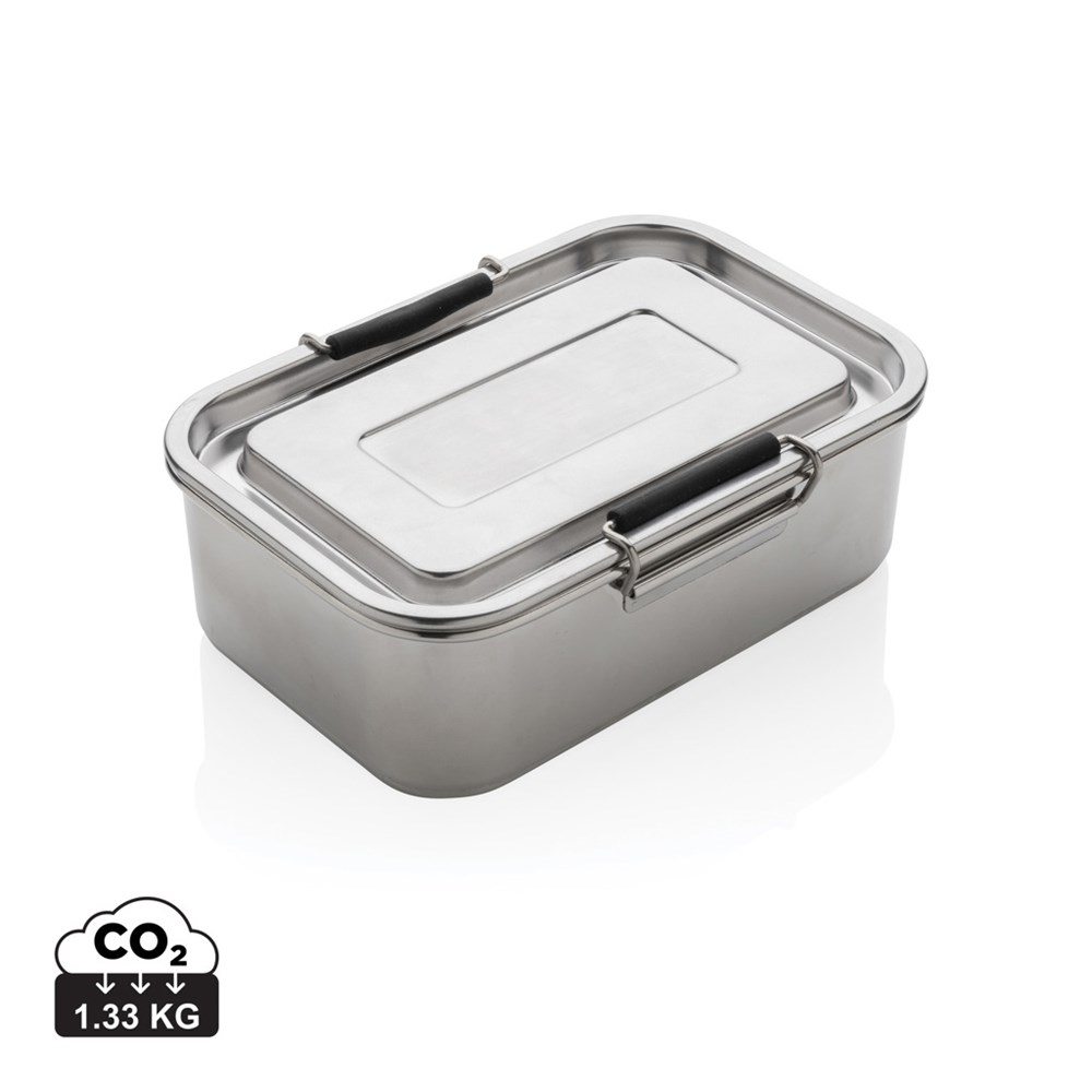 Lunchbox SOLID RCS Edelstahl auslaufsicher – Ideales Event-Geschenk mit Logo