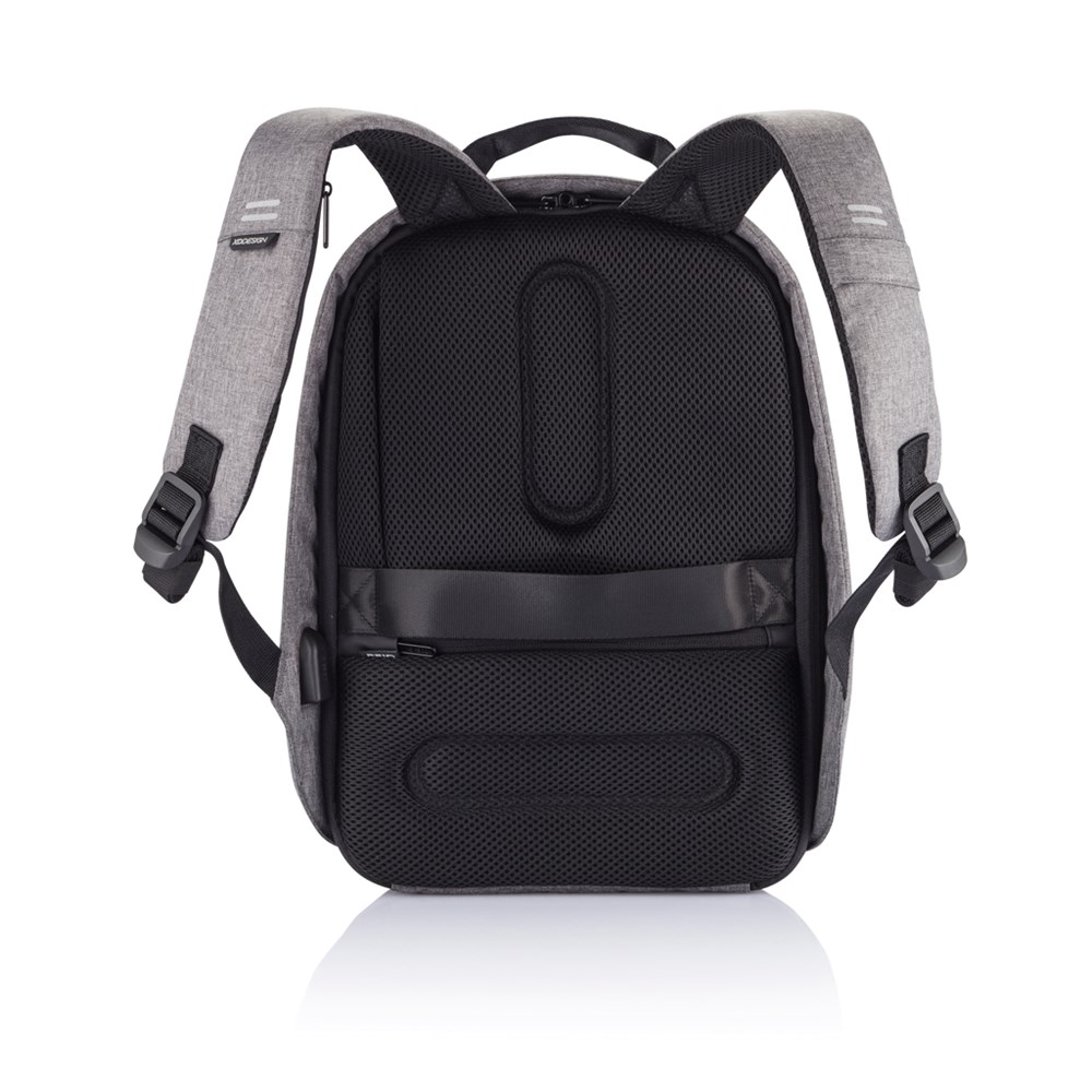 Bobby Hero Small Rucksack in rPET grau – Perfektes Event-Werbegeschenk mit Logo