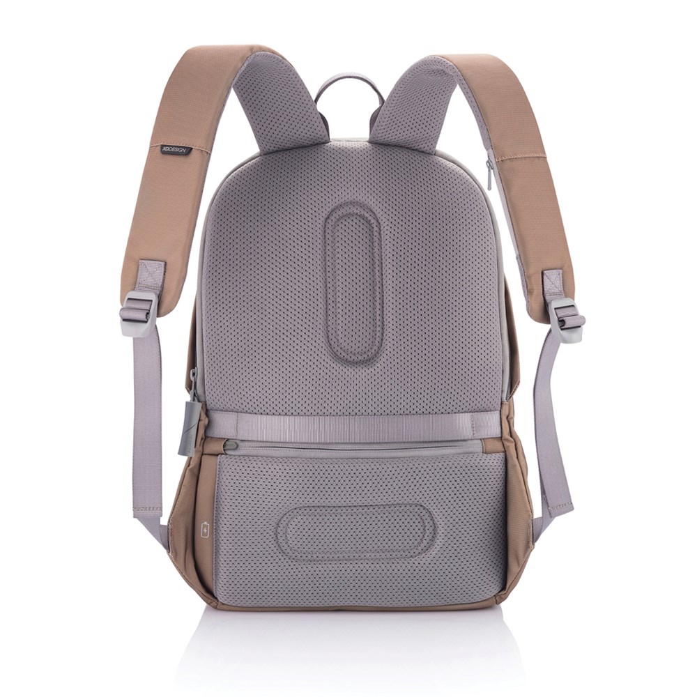 Bobby Soft Backpack schwarz – Innovatives Werbegeschenk mit recyceltem rPET