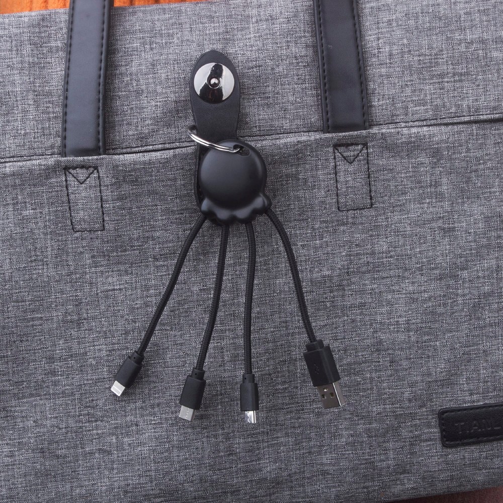 2087 | Xoopar Octopus Multiladekabel aus recyceltem Material – Praktisches Werbegeschenk mit Logo 2087 | Xoopar Octopus Multiladekabel aus recyceltem Material – Praktisches Werbegeschenk mit Logo