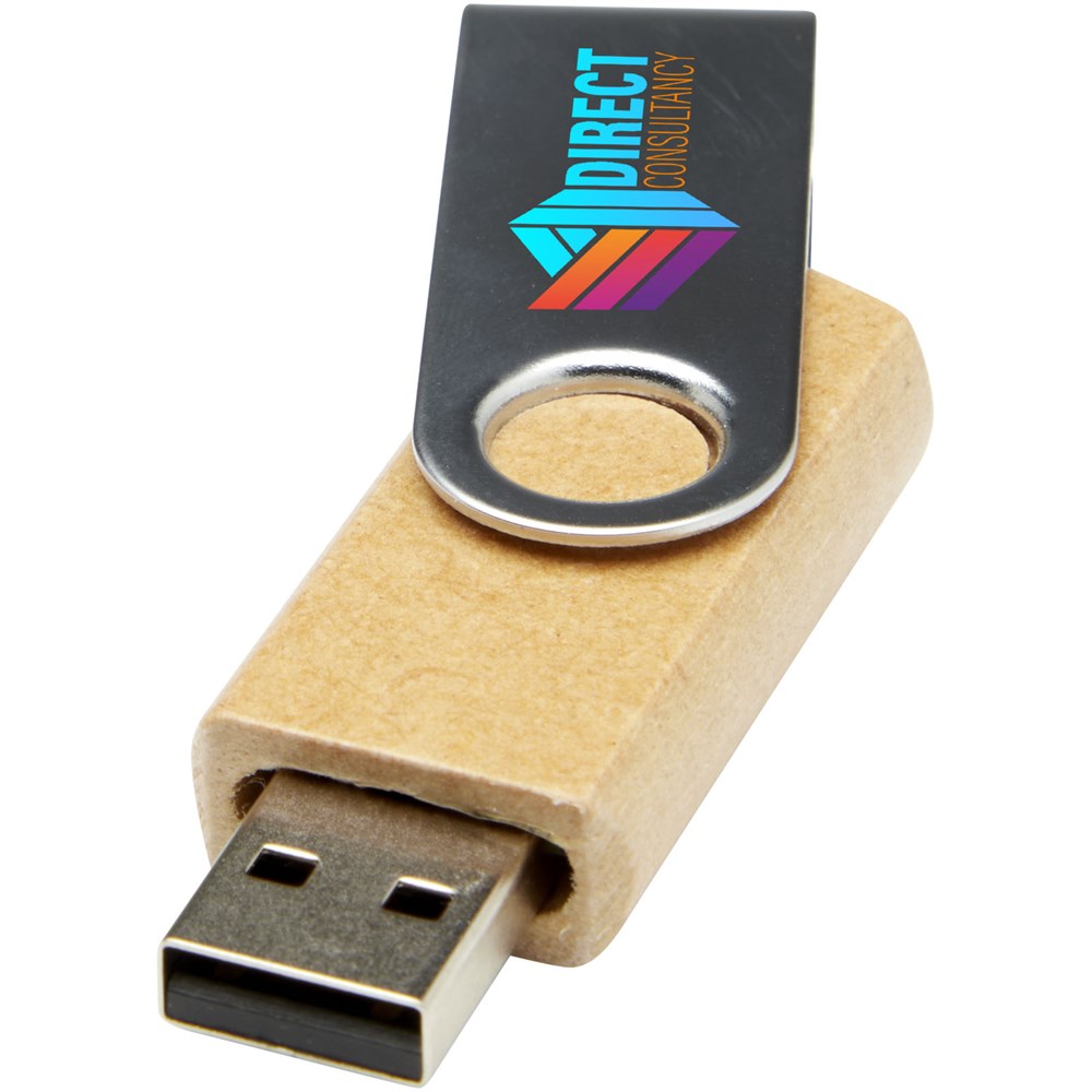 Rotate USB-Stick 3.0 aus recyceltem Papier – Blitzschnelles Werbegeschenk für Events